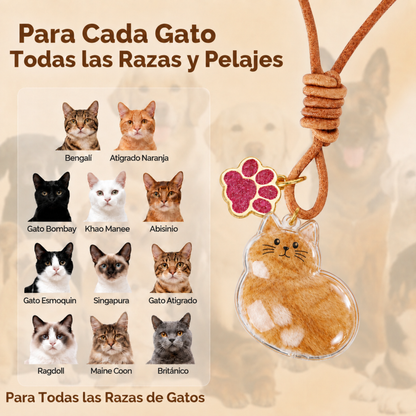 Llavero para guardar pelo de gato