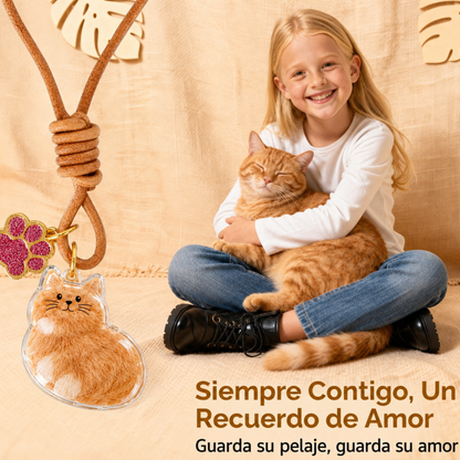 Llavero para guardar pelo de gato