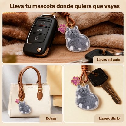 Llavero para guardar pelo de gato