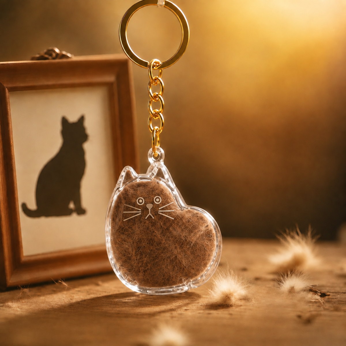 Llavero para guardar pelo de gato
