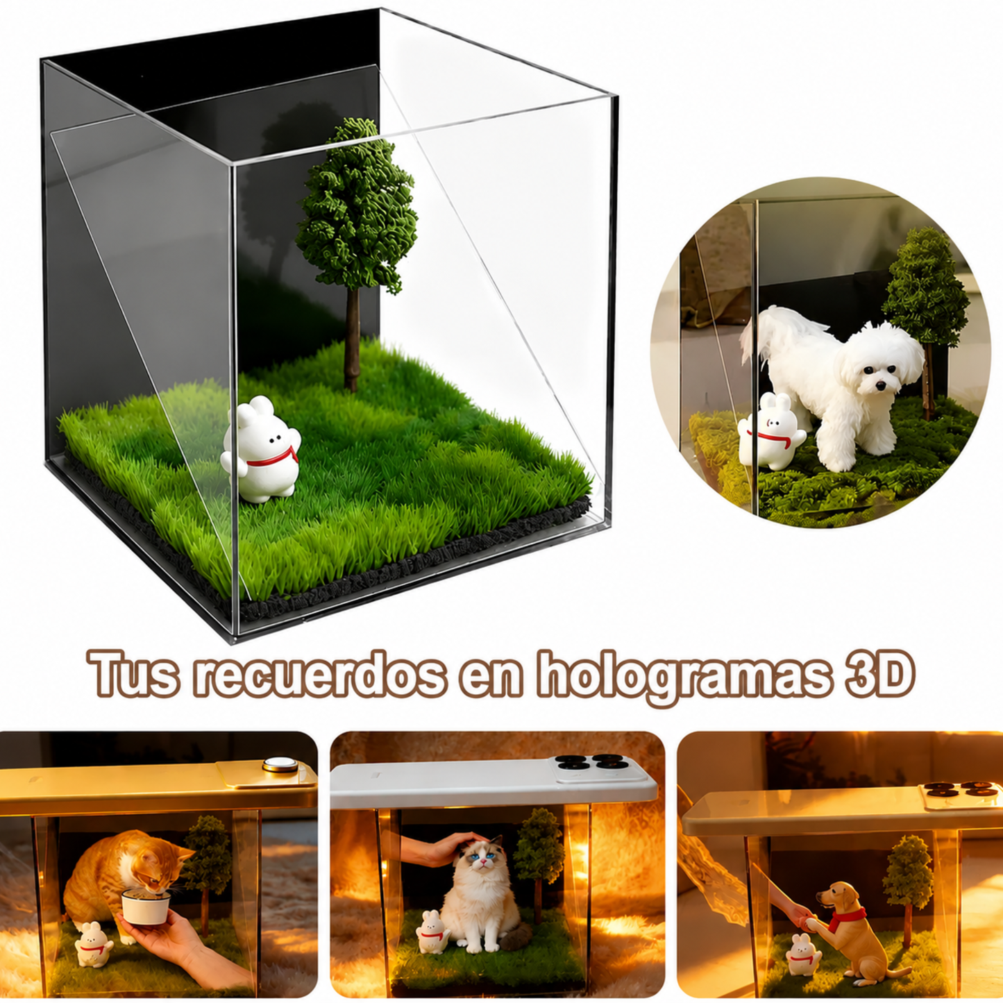 Holograma 3D Recuerdo de Mascota
